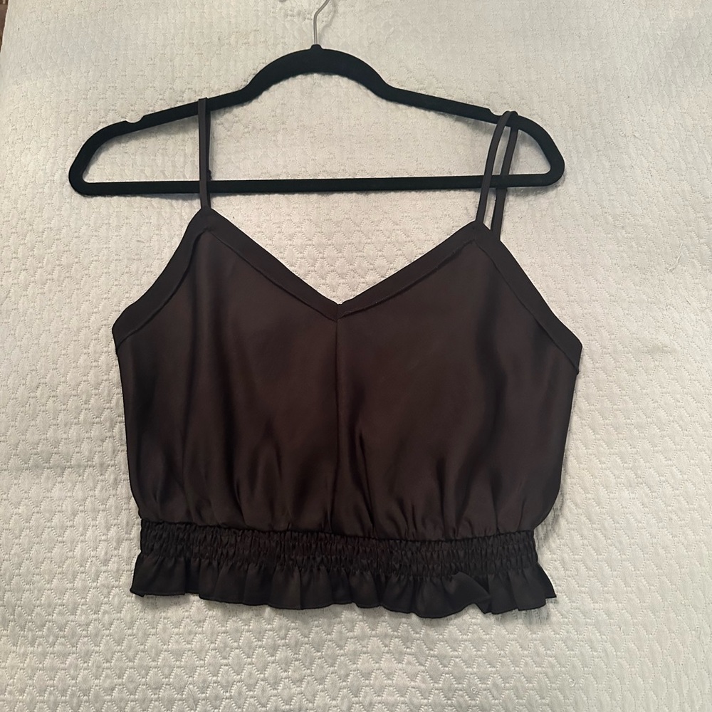 Shop Thursdays Black Cropped Cami size Small